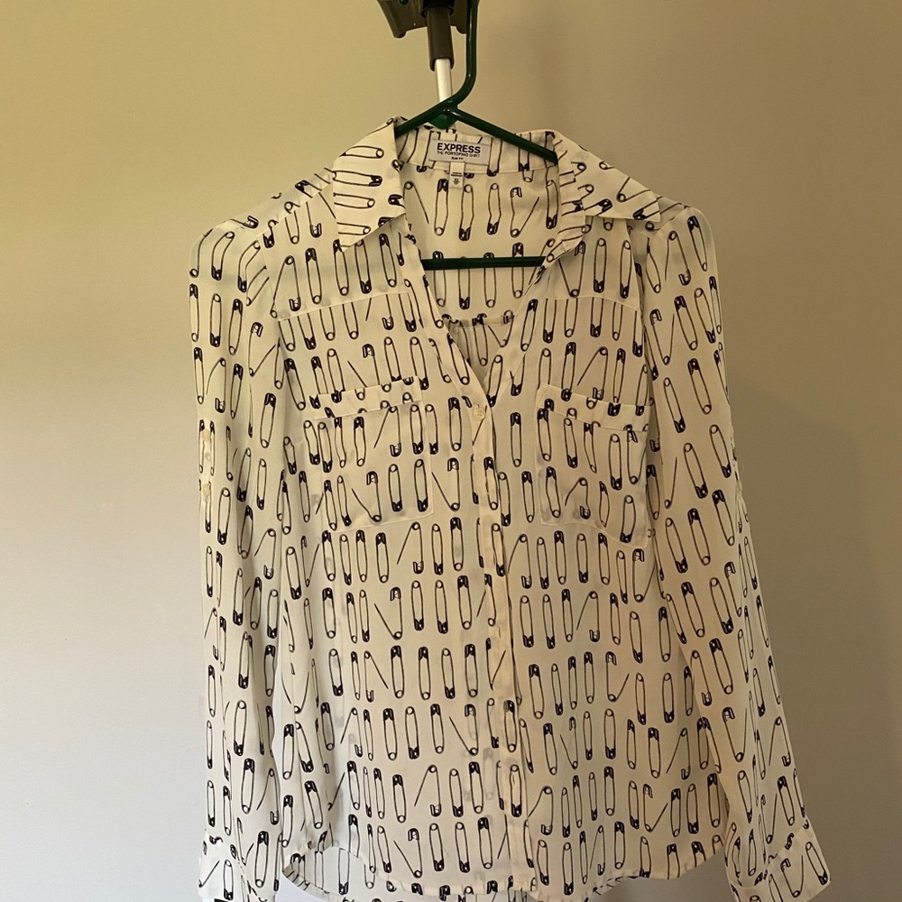 portofino safety clip slim fit blouse